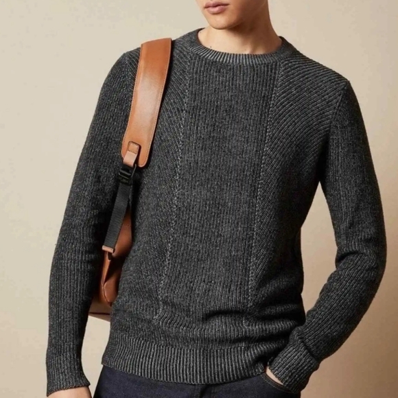 Ted Baker London Charcoal Mixme Directional Sweater...